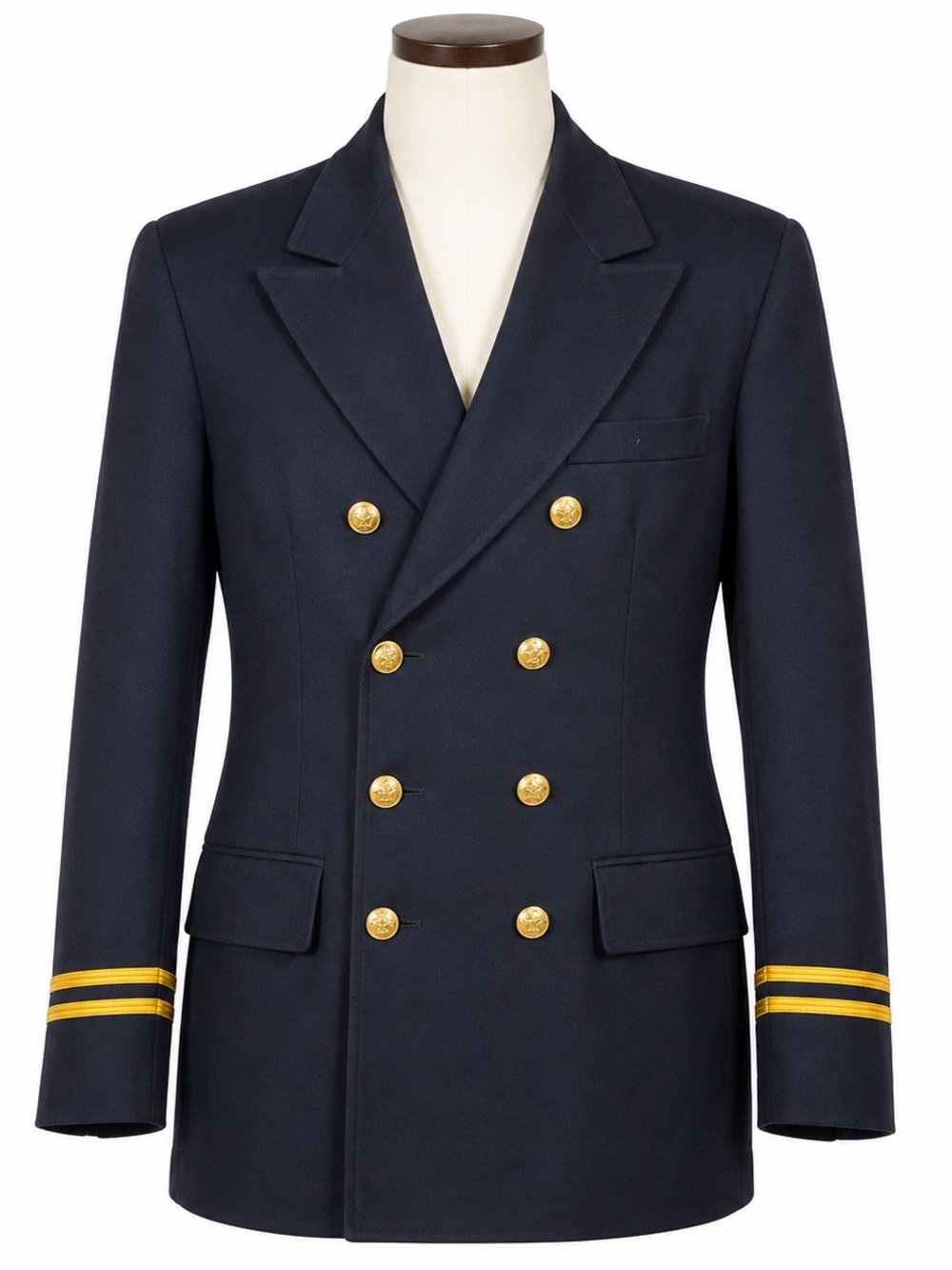 Vintage Navy Military Officer Blazer Gold Buttons 40R